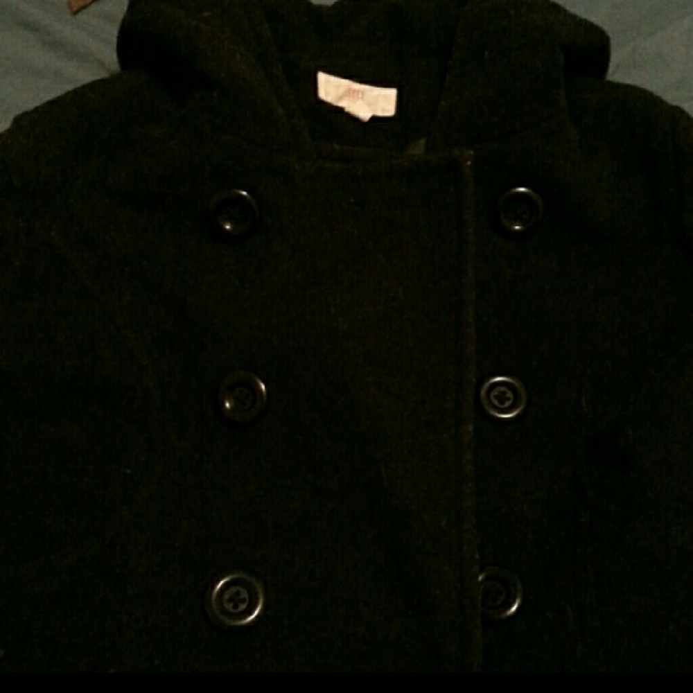 Jennifer Lopez dark grey pea coat